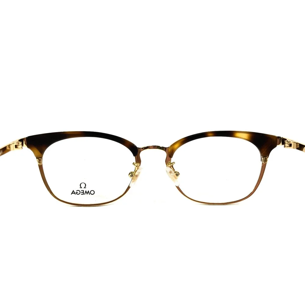 Omega Eyeglasses Frames OM5009-H 052 Tortoise Gold Cat Eye Full Rim 49-18-140